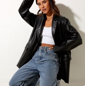 Motel Rocks PU Leather Blazer